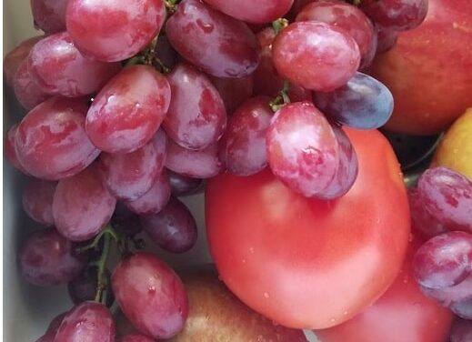 GRAPE DRAPERY OVER APPLES BY RALPH MACIOCI